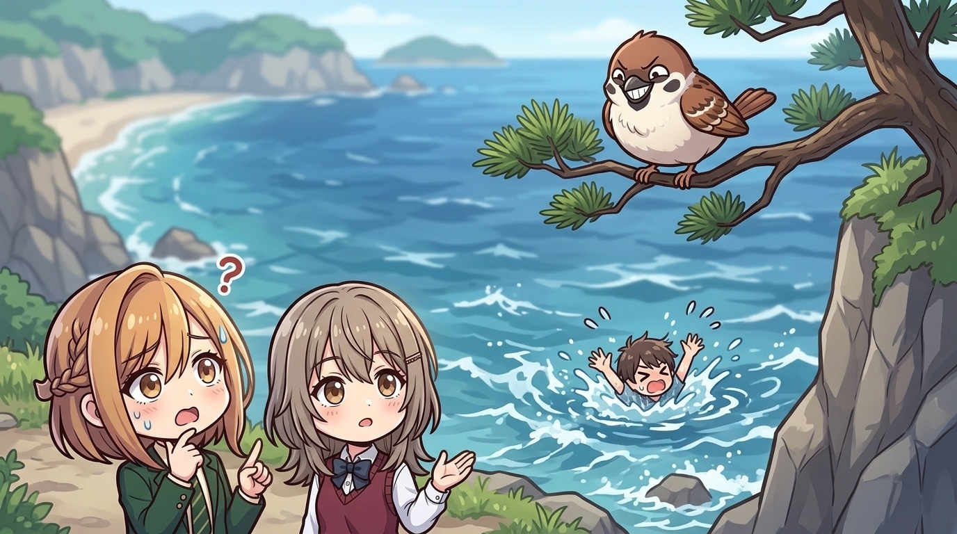 【隠れた伏線】イカロスを見物してる鳥、実は「父ちゃんに突き落とされた被害者」ｗ
