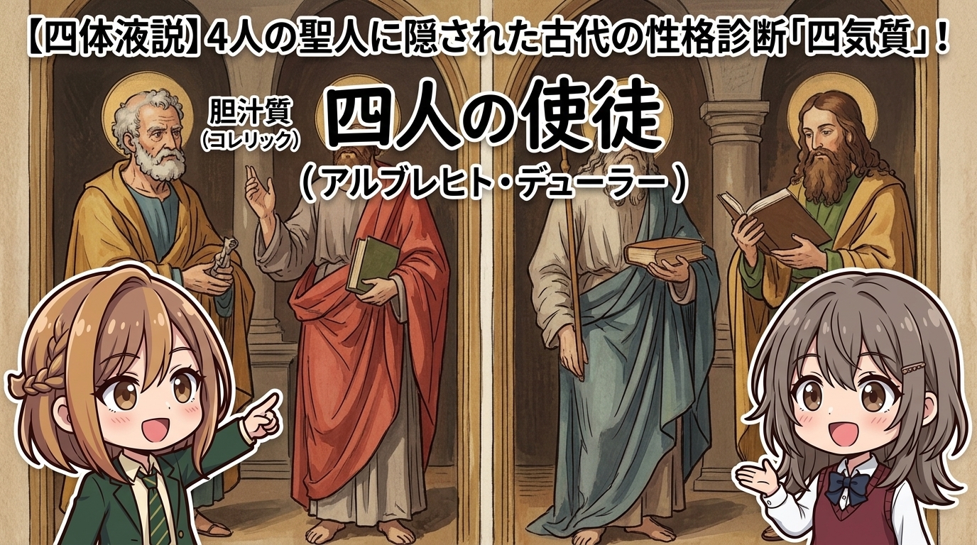 【四体液説】4人の聖人に隠された古代の性格診断「四気質」！