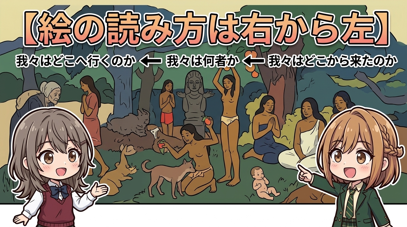 【絵の読み方は右から左】