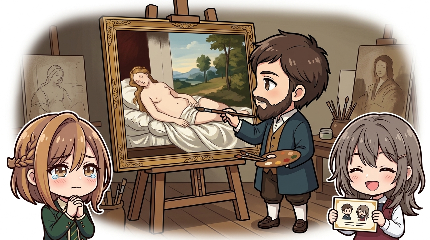 【師弟の合作】ティツィアーノの加筆