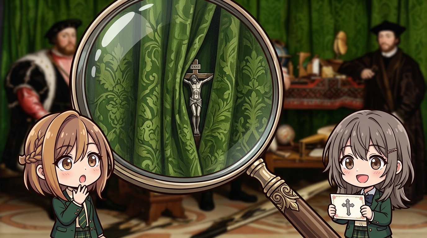 【隠れキリスト】左上のカーテンに注目！