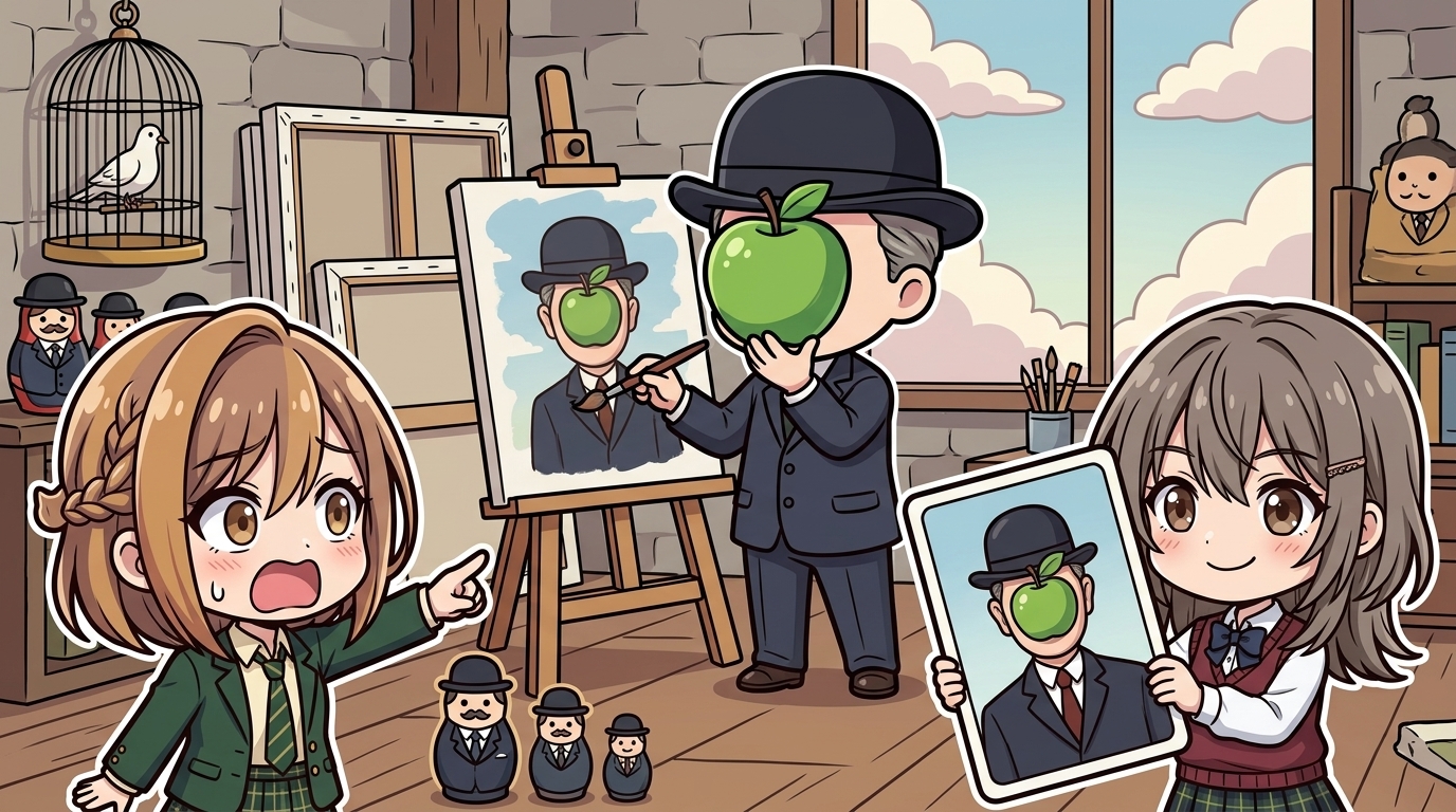 【自画像】実はマグリット本人！？