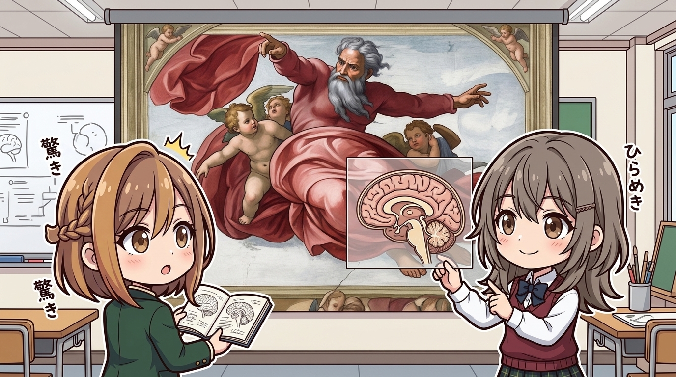 【神様の後ろ、脳みそ説】
