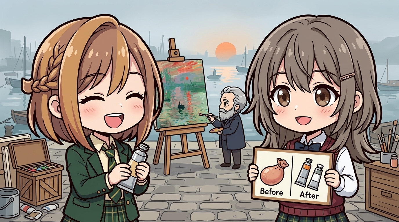 【時代の変化】チューブ絵の具が印象派を作った？