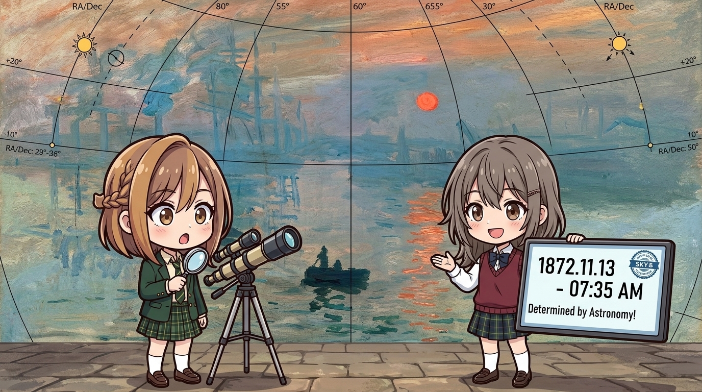 【1872年11月13日 朝7時35分】描いた瞬間を特定される