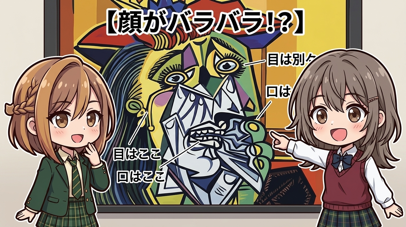 【顔がバラバラ！？】