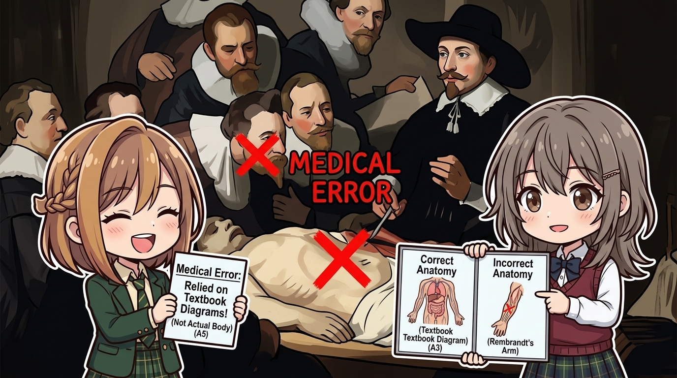 【間違い探し】腕の構造がおかしい！？