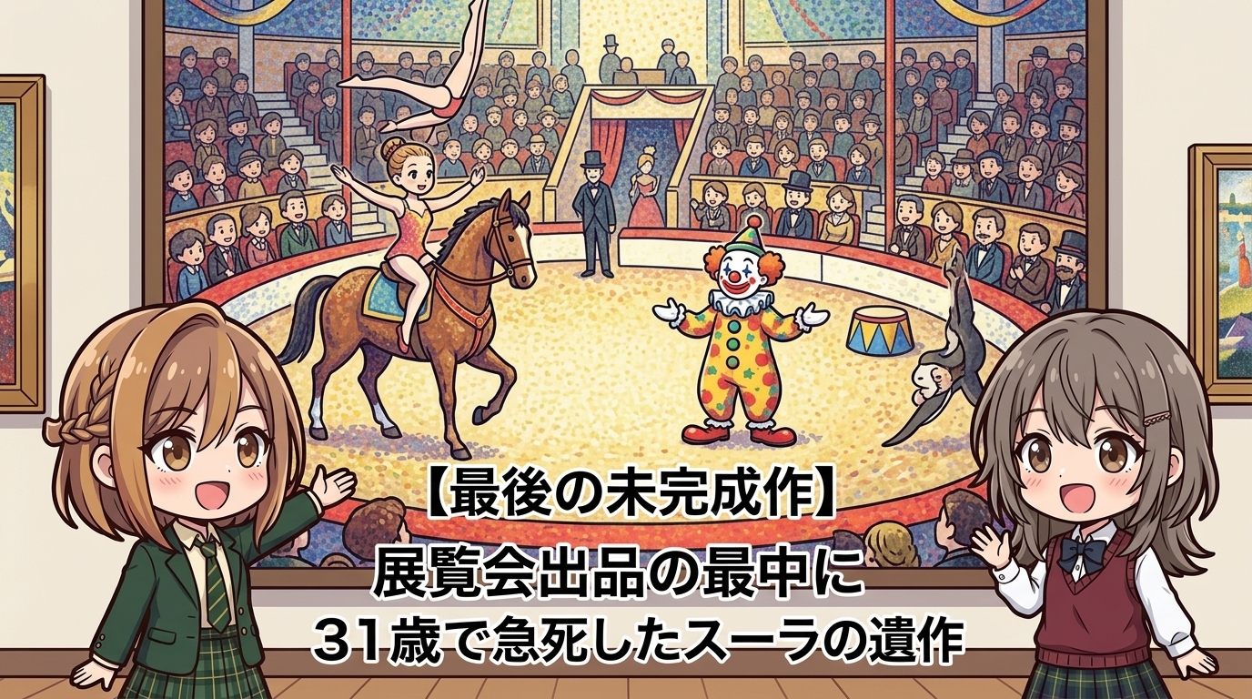 【最後の未完成作】展覧会出品の最中に31歳で急死したスーラの遺作