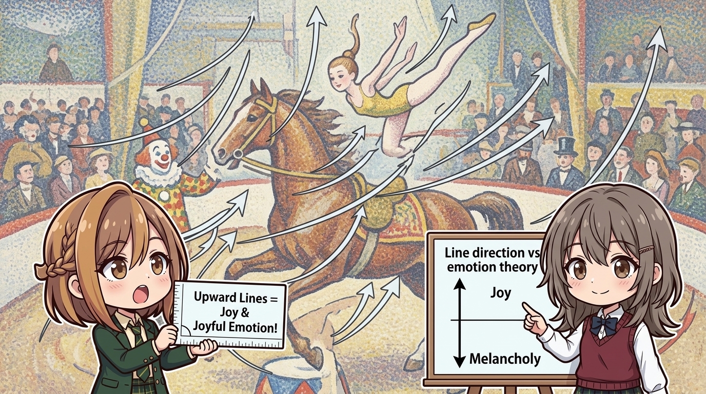 【科学の絵画】上昇する線が喜びを表す理論