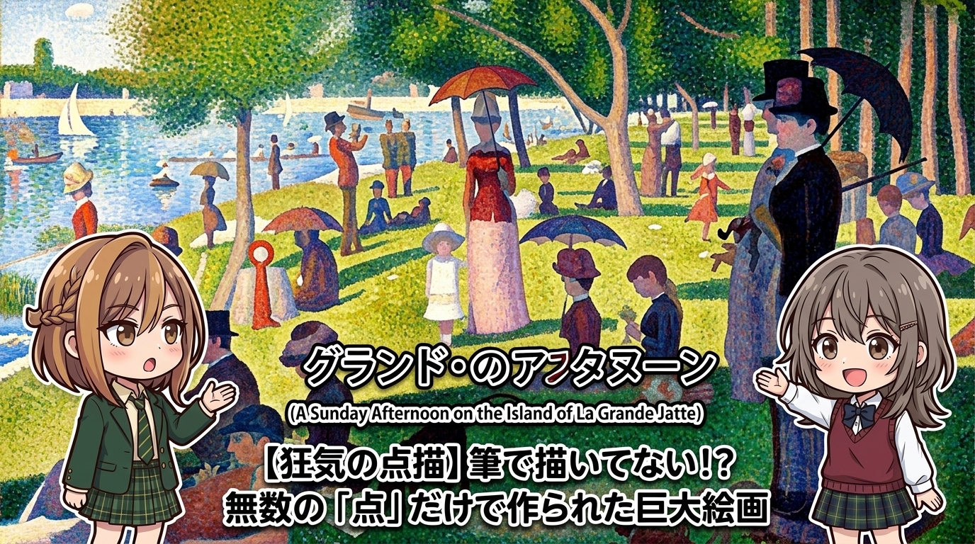 【狂気の点描】筆で描いてない！？無数の「点」だけで作られた巨大絵画