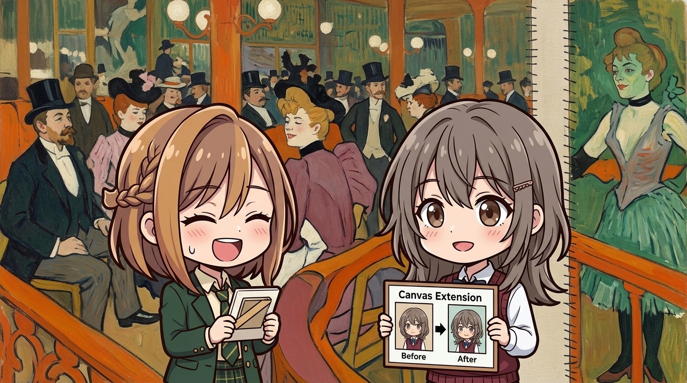 【後からキャンバスを継ぎ足した？】