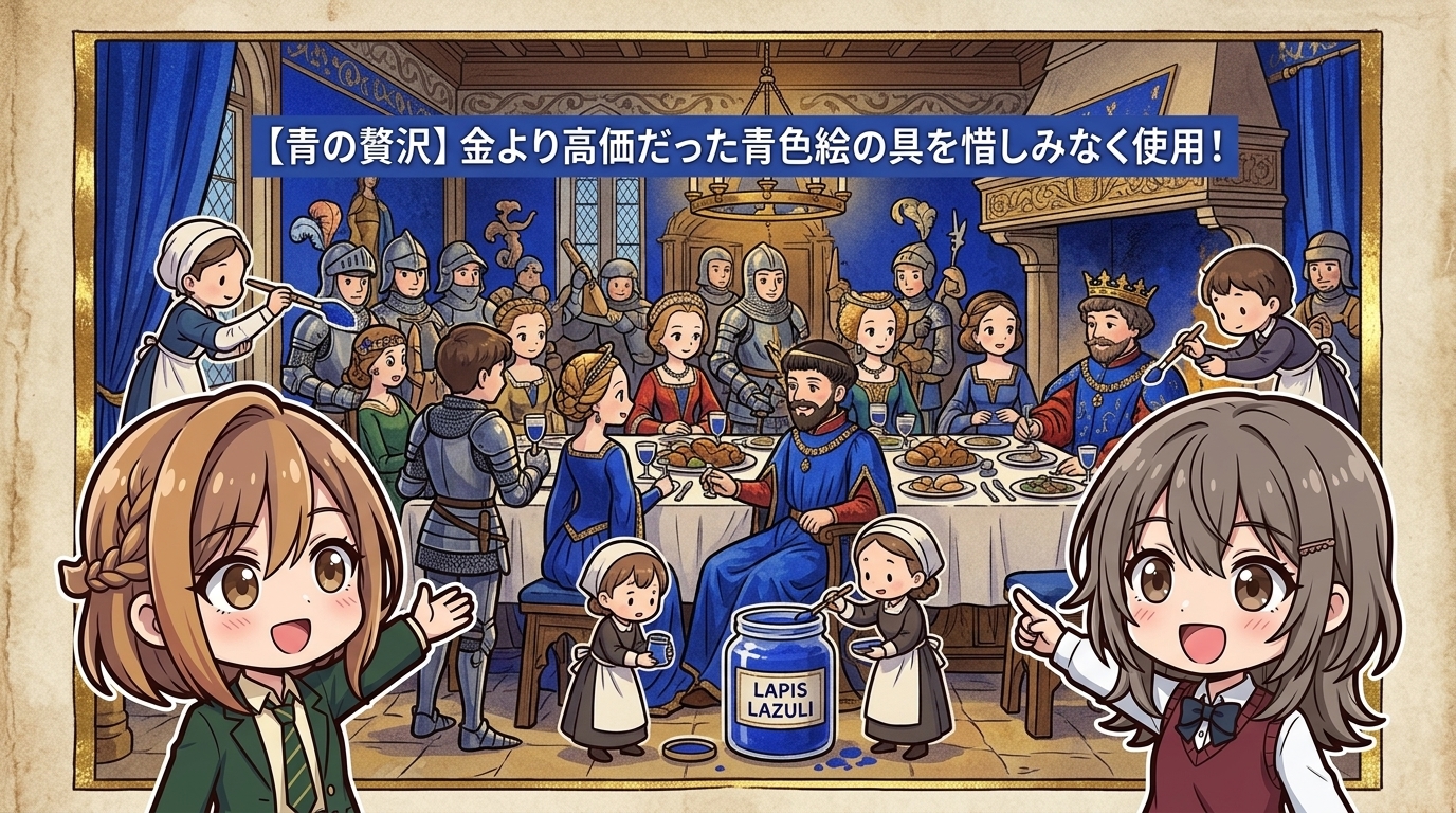 【青の贅沢】金より高価だった青色絵の具を惜しみなく使用！