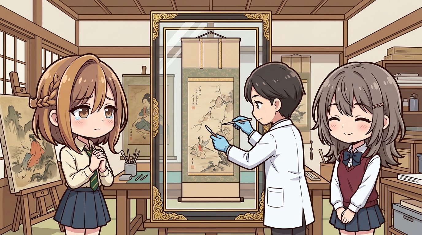 【粉になった絵具】「二度と巻けない体」に