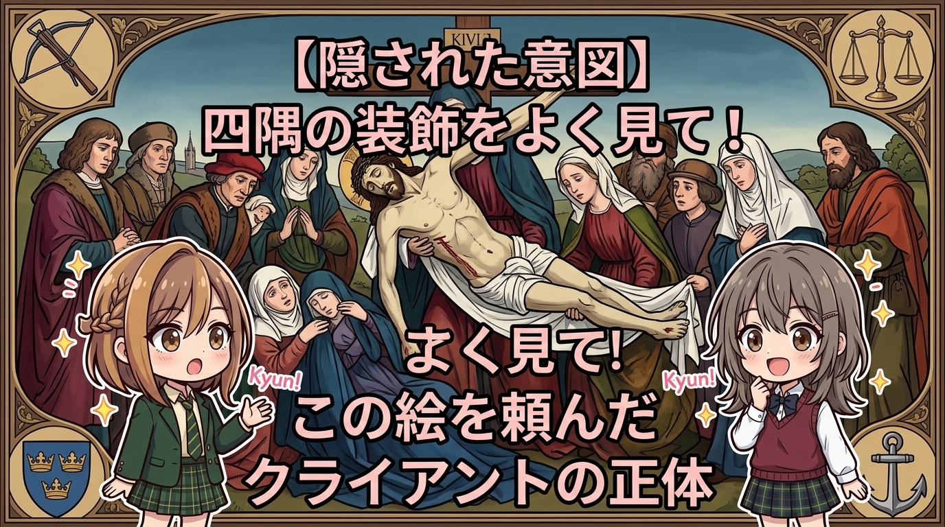 【隠された意図】四隅の装飾をよく見て！この絵を頼んだクライアントの正体
