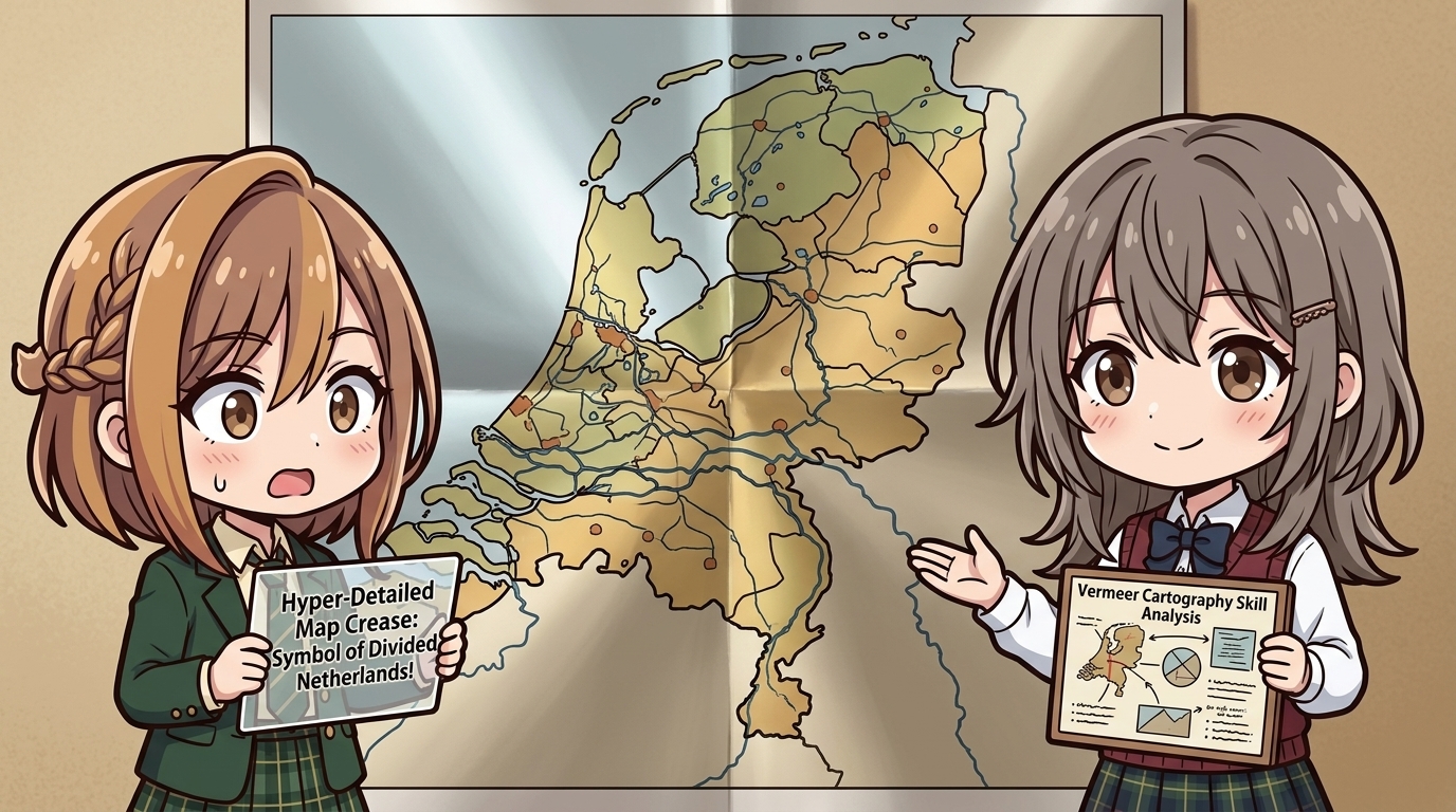 【地図のシワ】超絶技巧すぎる壁の地図
