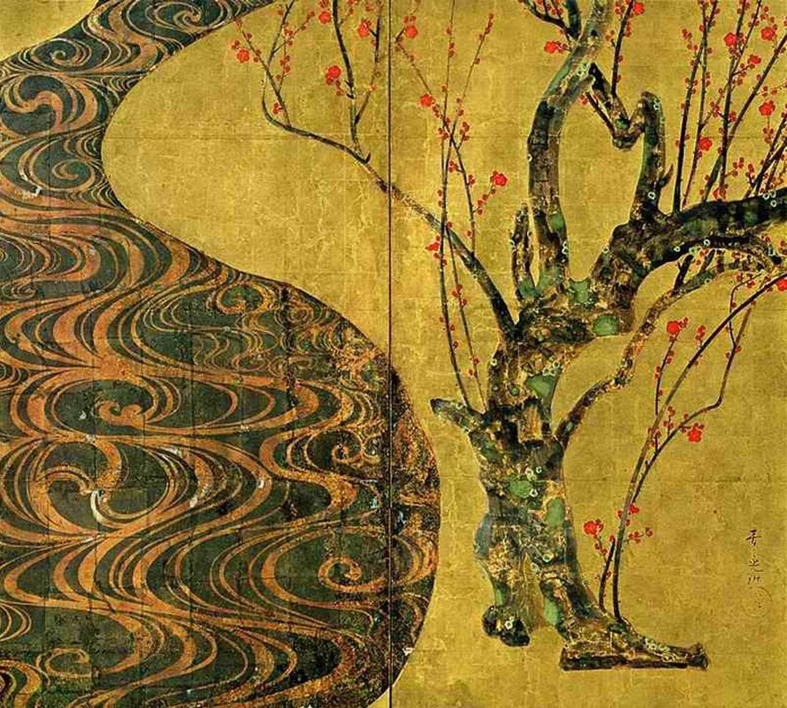 紅白梅図屏風